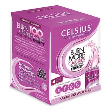 Celsius Calorie Reducing Drink Sparkling Wild Berry -- 4 Cans