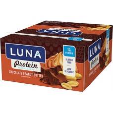 Clif Luna Protein Bars Chocolate Peanut Butter -- 12 Bars