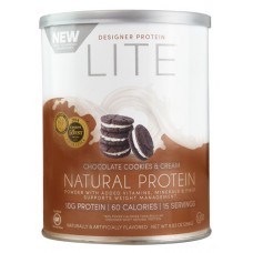 Designer Protein LITE® Natural Protein Chocolate Cookies & Cream -- 9.03 oz
