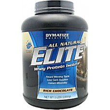 Dymatize All Natural Elite® Whey Protein Isolate Chocolate -- 5 lbs