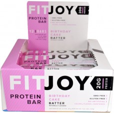 FitJoy Protein Bar Birthday Cake Batter -- 12 Bars