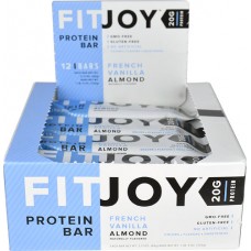 FitJoy Protein Bar French Vanilla Almond -- 12 Bars