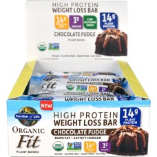 Garden of Life Organic Fit High Protein Weight Loss Bar Chocolate Fudge -- 12 Bars
