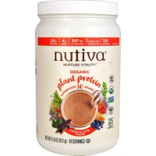 Nutiva Organic Plant Protein Chocolate -- 21.6 oz