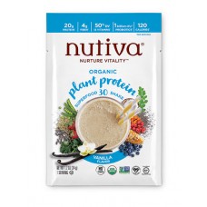 Nutiva Organic Plant Protein Superfood 30 Shake Vanilla -- 10 Packets