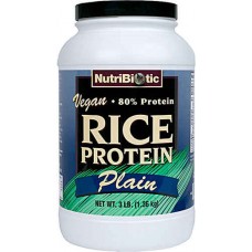 NutriBiotic Rice Protein Powder Raw Vegan Plain -- 3 lbs