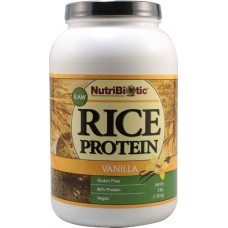 NutriBiotic Rice Protein Powder Raw Vegan Vanilla -- 3 lbs