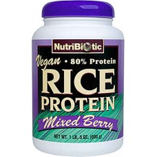 NutriBiotic Rice Protein Powder Vegan Mixed Berry -- 1.31 lbs