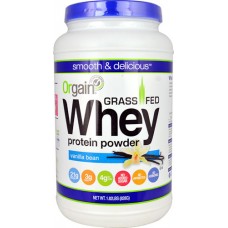 Orgain Grass Fed Whey Protein Powder Vanilla Bean -- 1.82 lbs