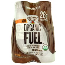 Organic Valley Organic Fuel High Protein Milk Shake Chocolate -- 4 Bottles