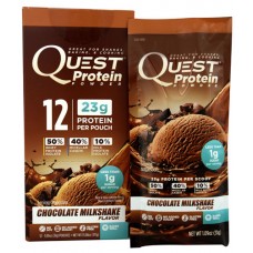 Quest Nutrition Protein Powder Pouches Chocolate Milkshake -- 12 Pouches