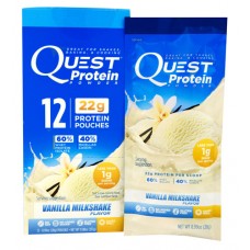 Quest Nutrition Protein Powder Pouches Vanilla Milkshake -- 12 Pouches