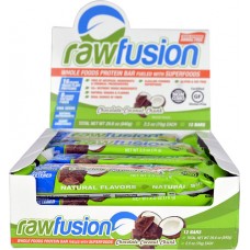 San Rawfusion Protein Bar Chocolate Coconut Chunk -- 12 Bars