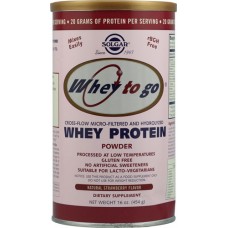 Solgar Whey To Go® Whey Protein Powder Natural Strawberry -- 16 oz