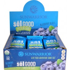 Sunwarrior Organic Sol Good Protein Bars Blueberry Blast -- 12 Bars