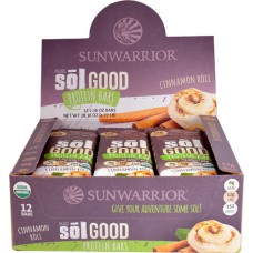 Sunwarrior Organic Sol Good Protein Bars Cinnamon Roll -- 12 Bars