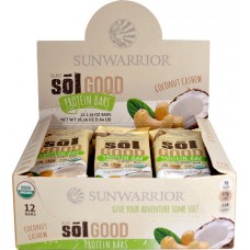 Sunwarrior Organic Sol Good Protein Bars Coconut Cashew -- 12 Bars