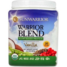 Sunwarrior Warrior Blend Organic Plant Based Protein Vanilla -- 1.1 lbs