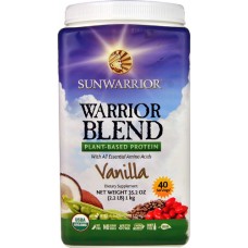 Sunwarrior Warrior Blend Organic Plant-Based Protein Vanilla -- 2.2 lbs