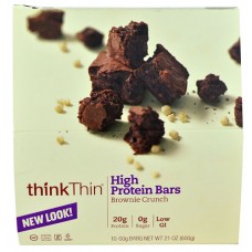 Think Products thinkThin® High Protein Bars Brownie Crunch -- 10 Bars