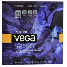 Vega Sport Protein Bar Chocolate Peanut Butter -- 12 Bars